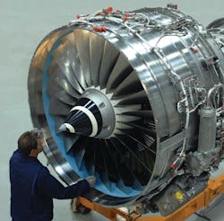 Rolls-Royce V2500 engine assembly line, Dahlewitz, Germany.