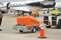 On game day, Landmark NEW had 320 aircraft parked on its ramp. Over the course of the weekend Landmark NEW serviced approximately 700 aircraft and brought in 28 extra line personnel from other Landmark locations to operate the service equipment. On game day, Landmark NEW had 320 aircraft parked on its ramp. Over the course of the weekend Landmark NEW serviced approximately 700 aircraft and brought in 28 extra line personnel from other Landmark locations to operate the service equipment.
