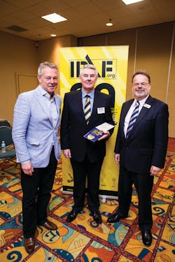 At the handover of the IPAF presidency (left to right): Outgoing IPAF president Wayne Lawson of JLG, new IPAF president Steve Couling of Versalift, and IPAF CEO Tim Whiteman. At the handover of the IPAF presidency (left to right): Outgoing IPAF president Wayne Lawson of JLG, new IPAF president Steve Couling of Versalift, and IPAF CEO Tim Whiteman.
