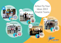 This year's challenge inspired over 6,000 students from 82 countries to register with 618 teams submitting a proposal. The proposals had to cover one of six themes identified by Airbus as key 21st century challenges for a greener aviation industry. This year's challenge inspired over 6,000 students from 82 countries to register with 618 teams submitting a proposal. The proposals had to cover one of six themes identified by Airbus as key 21st century challenges for a greener aviation industry.