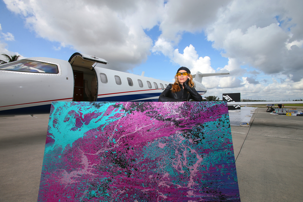 Flexjet will donate one of artist Princess Tarinan von Anhalt's creations to Auction Napa Valley to raise money for non-profit organizations, which support health care, youth services and affordable housing. For more information, visit flexjet.com. (Tom DiPace/AP Images for Flexjet)