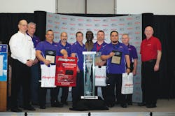 The O'Brien Trophy from Snap-on will be on display at FedEx's maintenance facility at the Los Angeles International Airport for the next year. The O'Brien Trophy from Snap-on will be on display at FedEx's maintenance facility at the Los Angeles International Airport for the next year.