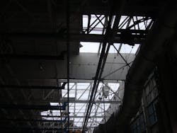 Portions of the hangar roof on Building 2 were torn off the building. The Airport has deemed the facility no longer occupiable because of the safety of the roof is compromised. The walls and the rest of the hangar structure are intact.