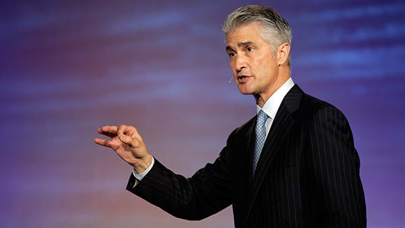 'It's been a long runway, no question about it,' Jeff Smisek told the group of about 1,000 business people at the Chicagoland Chamber of Commerce annual membership meeting. 'Mergers are tough, but we're doing well.'