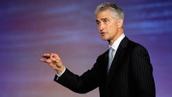 'It's been a long runway, no question about it,' Jeff Smisek told the group of about 1,000 business people at the Chicagoland Chamber of Commerce annual membership meeting. 'Mergers are tough, but we're doing well.' 'It's been a long runway, no question about it,' Jeff Smisek told the group of about 1,000 business people at the Chicagoland Chamber of Commerce annual membership meeting. 'Mergers are tough, but we're doing well.'