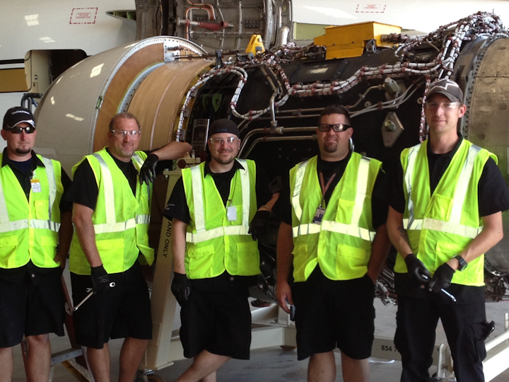 Dallas Airmotive F1RST SUPPORT Team Removes First RollsRoyce BR710 Engine Aviation Pros