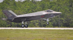 EGLIN AIR FORCE BASE, Fla. (June 22, 2013) Lt. Cmdr. Christopher Tabert, F-35C Lightning II instructor pilot, U.S. Navy Strike Fighter Squadron VFA-101 lands this afternoon at Eglin Air Force Base&apos;s 33d Fighter Wing after a two hour flight from Ft. Worth, Texas. The U.S. Navy&apos;s Strike Fighter Squadron (VFA) 101 received the Navy&apos;s first F-35C Lightning II carrier variant aircraft from Lockheed Martin today at the squadron&apos;s home at Eglin Air Force Base, Fla. VFA 101, based at Eglin Air Force Base, will serve as the F-35C Fleet Replacement Squadron, training both aircrew and maintenance personnel to fly and repair the F-35C. U.S. Air Force Photo by Maj. Karen Roganov, 33d Fighter Wing Public Affairs