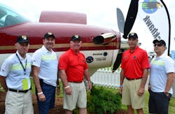 From left: Miro Sep, Senior Marketing Account Manager, P&WC; Denis Parisien, VP, General Aviation, P&WC; Jim Allmon, President and CEO, Blackhawk Modifications; Matt Shieman, Chairman, Blackhawk Modifications; and Nick Kanellias, General Manager, Sales & Marketing, P&WC. From left: Miro Sep, Senior Marketing Account Manager, P&WC; Denis Parisien, VP, General Aviation, P&WC; Jim Allmon, President and CEO, Blackhawk Modifications; Matt Shieman, Chairman, Blackhawk Modifications; and Nick Kanellias, General Manager, Sales & Marketing, P&WC.
