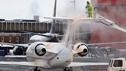 Dawid Janas, a materials scientist and aviation buff, thinks he has found a way to make life easier for passengers and airlines. It involves covering aircraft wings with soot. Dawid Janas, a materials scientist and aviation buff, thinks he has found a way to make life easier for passengers and airlines. It involves covering aircraft wings with soot.