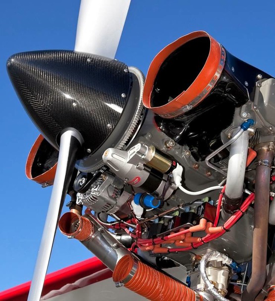 Hartzell X-Drive starter on Carbon Cub