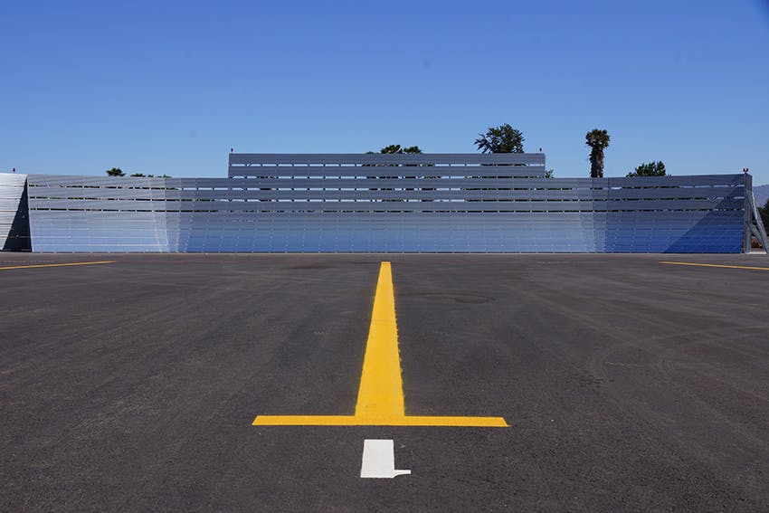 New Blast Fence Installed at Van Nuys Airport as part of the 16R Runway Improvement Project.