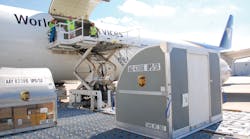 UPS Airlines placed an industry-first order for 1,821 fire-resistant shipping containers. The unit load devices (ULDs) will enhance safety on board the company&apos;s global fleet of cargo aircraft.