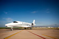 The new nine-passenger Citation Sovereign has a range of 5,556 km (3,000 nm) and can fly non-stop from Rio de Janeiro to Panama City. The new nine-passenger Citation Sovereign has a range of 5,556 km (3,000 nm) and can fly non-stop from Rio de Janeiro to Panama City.