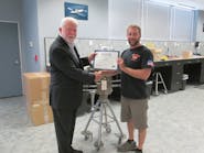 Superior&rsquo;s CEO and President, Timothy T. Archer congratulates Jay Mastri on the completion of his XP-360 Engine and the XP-Engine Build School