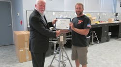 Superior&rsquo;s CEO and President, Timothy T. Archer congratulates Jay Mastri on the completion of his XP-360 Engine and the XP-Engine Build School