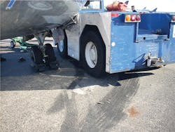 NBAA estimates that ground damage in business aviation runs $100 million annually, including incidents during towing and ramp movement, GSE accidents and hangar damage. NBAA estimates that ground damage in business aviation runs $100 million annually, including incidents during towing and ramp movement, GSE accidents and hangar damage.