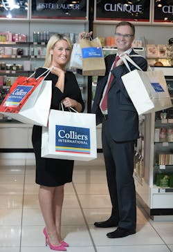 Colliers International has been awarded the Retail Property Management contract for George Best Belfast City Airport, which will see the commercial property consultancy assist airport retailers in delivering an attractive and efficient airport experience for passengers. Pictured: Laura McCarthy, Head of Investment Property Management at Colliers International and Raymond McNair, Finance Director at Belfast City Airport. The Belfast Investment Property Management team of Colliers International will be working to enhance the volume and quality of commercial opportunities for the 2.6 million passengers travelling through the airport annually. Colliers International has been awarded the Retail Property Management contract for George Best Belfast City Airport, which will see the commercial property consultancy assist airport retailers in delivering an attractive and efficient airport experience for passengers. Pictured: Laura McCarthy, Head of Investment Property Management at Colliers International and Raymond McNair, Finance Director at Belfast City Airport. The Belfast Investment Property Management team of Colliers International will be working to enhance the volume and quality of commercial opportunities for the 2.6 million passengers travelling through the airport annually.