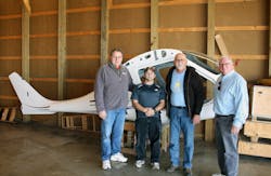 From left - AMTSociety Executive Director and Chief Editor for Aircraft Maintenance Technology (AMT) magazine Ronald Donner, WITC Composite Student Tom Hudacek, WITC Composite Technology Instructor Tim Wright, WITC Associate Dean of Continuing Ed Charlie Glazman. From left - AMTSociety Executive Director and Chief Editor for Aircraft Maintenance Technology (AMT) magazine Ronald Donner, WITC Composite Student Tom Hudacek, WITC Composite Technology Instructor Tim Wright, WITC Associate Dean of Continuing Ed Charlie Glazman.