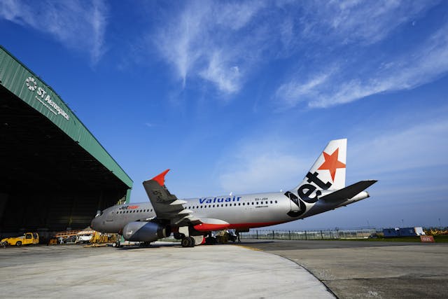 Jetstar Asia A320 At St Aerospace Changi Facilities In Singapore
