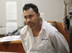 Miguel Angel Iniguez pleaded not guilty Tuesday to one felony count of possession of a destructive device near an airplane. Miguel Angel Iniguez pleaded not guilty Tuesday to one felony count of possession of a destructive device near an airplane.