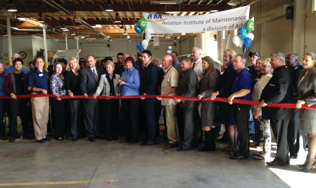 The grand opening of Aviation Institute of Maintenance Las Vegas. The 37,000-square-foot facility is conveniently located near McCarran Airport in Las Vegas.