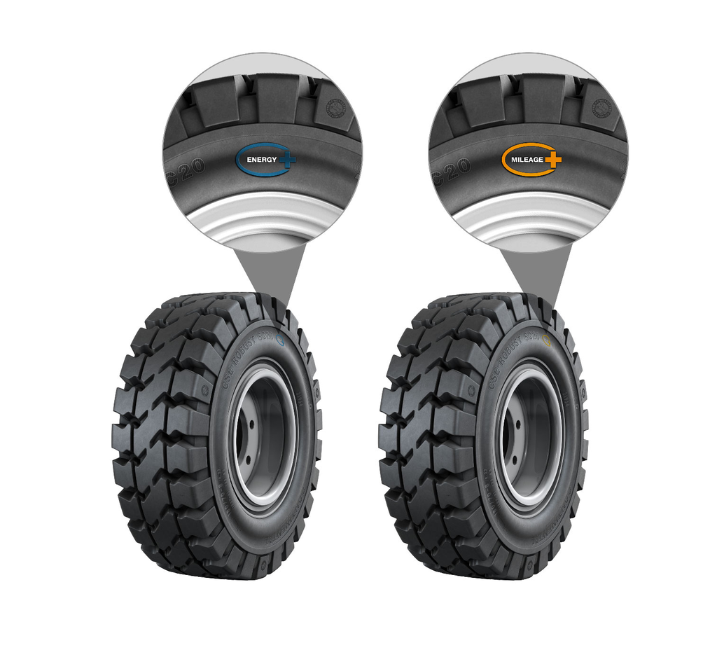 The Continental SC20 Energy+ features a low rolling resistance. The tire is especially suitable for battery-powered vehicles used in indoor application.