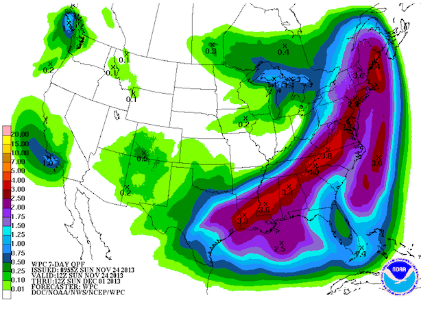 There's a possibility it might go out to sea instead of hugging the East Coast, which could ease the threat to travel.