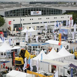 Yes, that is a lot of outside exhibit space. But this is a picture of the 2011 inter airport Europe exhibition. Show organizers said this year&apos;s show feature 20 percent more outside exhibit space - space typically taken by GSE companies.