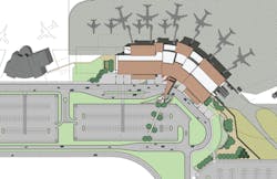 A drawing of Minot&apos;s new terminal.