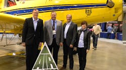 From left to right : John Saabas, President, P&amp;WC, Jim Hirsh, President, Air Tractor, Denis Parisien, Vice President, General Aviation, P&amp;WC and Maria Della Posta, Senior Vice President, Sales &amp; Marketing, P&amp;WC.