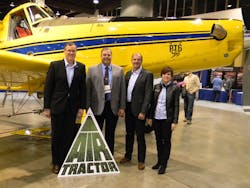 From left to right : John Saabas, President, P&amp;WC, Jim Hirsh, President, Air Tractor, Denis Parisien, Vice President, General Aviation, P&amp;WC and Maria Della Posta, Senior Vice President, Sales &amp; Marketing, P&amp;WC.