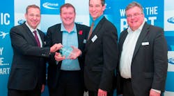 Freudenberg Sealing Technologies was recently presented with a coveted Pattonair Gold Supplier Award for outstanding service and delivery. From left: Jean-Luc Paris, Scott Wilson and Sean Morgan from Freudenberg Sealing Technologies and David Shepherd from Pattonair. Freudenberg Sealing Technologies was recently presented with a coveted Pattonair Gold Supplier Award for outstanding service and delivery. From left: Jean-Luc Paris, Scott Wilson and Sean Morgan from Freudenberg Sealing Technologies and David Shepherd from Pattonair.