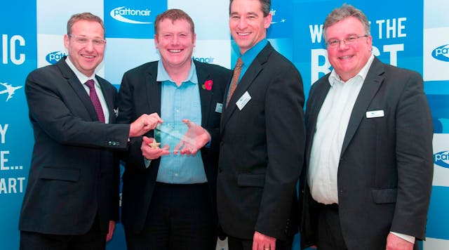 Freudenberg Sealing Technologies was recently presented with a coveted Pattonair Gold Supplier Award for outstanding service and delivery. From left: Jean-Luc Paris, Scott Wilson and Sean Morgan from Freudenberg Sealing Technologies and David Shepherd from Pattonair.
