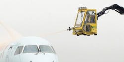 A shortage of de-icing fluid at Victoria International Airport grounded flights for several hours Monday after the region was hit by snow and cold.