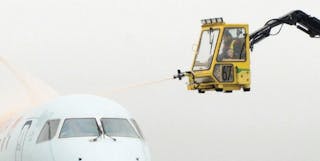 A shortage of de-icing fluid at Victoria International Airport grounded flights for several hours Monday after the region was hit by snow and cold.