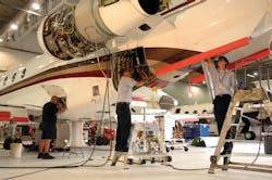 Gulfstream has taken the time to look at the space technicians need to get their work done and built a maintenance friendly and reliable aircraft. Gulfstream has taken the time to look at the space technicians need to get their work done and built a maintenance friendly and reliable aircraft.