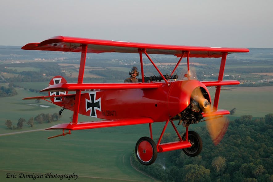Fokker Dr.I replica from the Great War Flying Museum in Caledon, Ontario, that will appear at EAA AirVenture Oshkosh 2014. (CREDIT: Eric Dumigan Photography)
