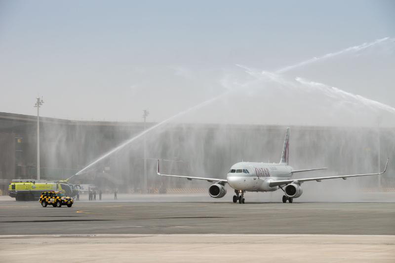 Water Salute Qatar Airway