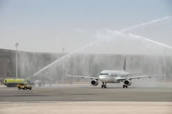 Water Salute Qatar Airway Water Salute Qatar Airway