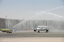 Water Salute Qatar Airway