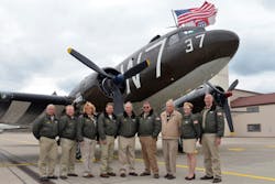 During the war, Whiskey 7 was assigned to the 37th Troop Carrier Squadron, from which the 37th Airlift Squadron, now based at Ramstein, draws its lineage. The aircraft is believed to be the only remaining airworthy C-47 from the original carrier squadron, a distinctive status that sparked the bold idea for the plane&apos;s return to Normandy.