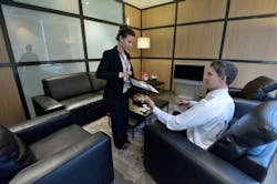 The update to the FBO includes renovated crew and passenger lounges, business center, client meeting rooms, and private screening facilities. Universal Aviation Paris has the only private hangar in the Paris area that can accommodate two of the larger commercial aircraft used for business aviation, available for use by monthly-based clients on overnight or flexible durations. The update to the FBO includes renovated crew and passenger lounges, business center, client meeting rooms, and private screening facilities. Universal Aviation Paris has the only private hangar in the Paris area that can accommodate two of the larger commercial aircraft used for business aviation, available for use by monthly-based clients on overnight or flexible durations.