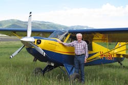 Dr John C Taylor Obe In Wyoming With His New Husky Plane