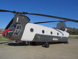 This Chinook CH-47D is the first of its kind to be converted for commercial use by Billings Flying Service. (PRNewsFoto/Billings Flying Service)