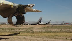 The composition of the retiring aircraft over the next 10 years is forecasted to be approximately 43 percent narrow bodies, 21 percent wide body aircraft. The composition of the retiring aircraft over the next 10 years is forecasted to be approximately 43 percent narrow bodies, 21 percent wide body aircraft.