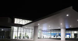 Facade of the Embraer Engineering and Technology Center in Melbourne, Florida, opened today