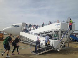 Aviramp is the world’s only provider of portable jet bridges designed to provide one point of access for all passengers including those with reduced mobility. Aviramp is the world’s only provider of portable jet bridges designed to provide one point of access for all passengers including those with reduced mobility.