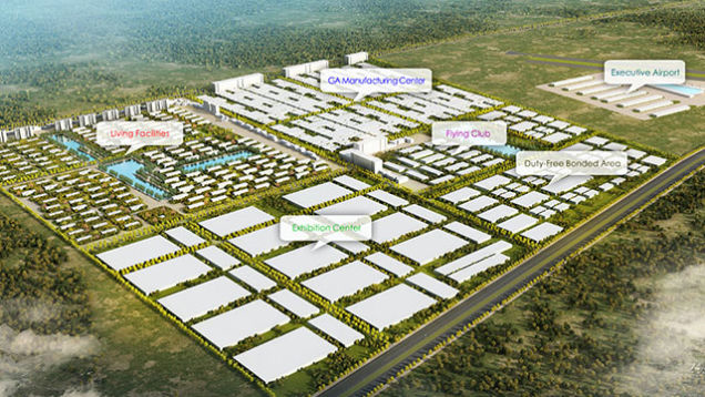 To speed development and increase acceptance of Western aviation goods in China, Superior Aviation is building a town and executive airport near Beijing to accommodate the needs of companies wanting to do business in China.