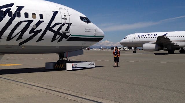 Spacer Tows Boeing 737 Alaska Airlines 1