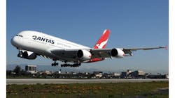 Qantas estimates its double-decker Airbuses are in the air about 14 hours a day &ndash; the long layover in Los Angeles represents one of the few big gaps in the schedule for maintenance.